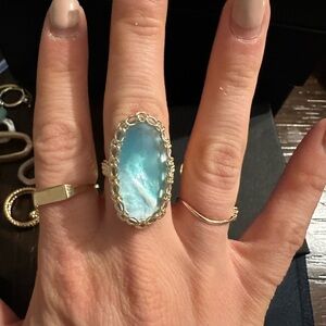 Rare Kendra Scott Turquoise Cocktail Ring Size 7